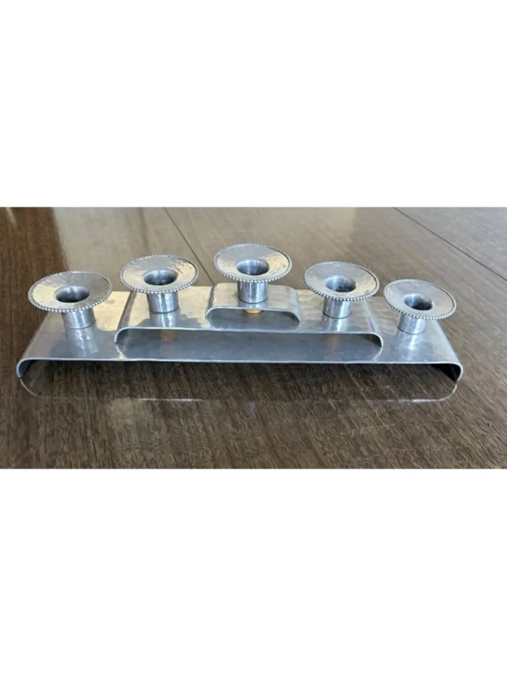 Mulholland Silver Co Era Hand Hammered Candle Holder 1930s Art Deco Set Of 2